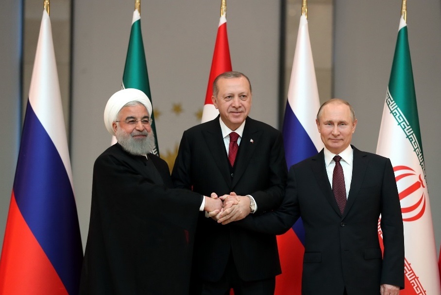 عکس یادگاری روسای جمهور ایران، روسیه و ترکیه/تصاویر