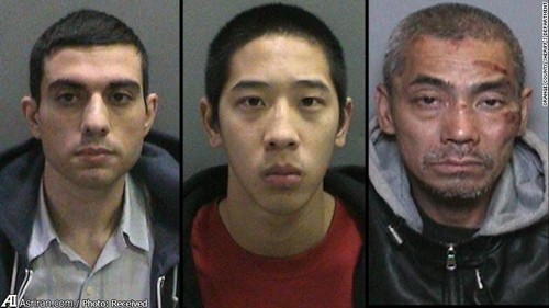 به ترتیب از سمت چپ: حسین نایری ، جاناتان تیو 20 ساله و باک تین دونگ 43 ساله