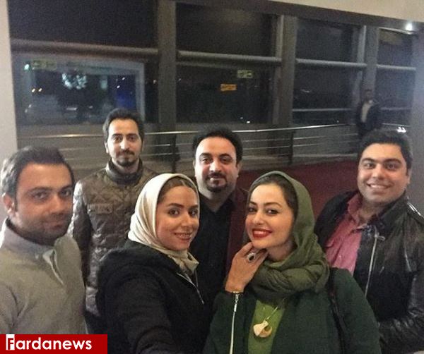 نفیسه روشن در کنار همسر و برادرش/عکس