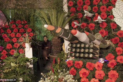 ماکت موشک های کره ای در جشنواره گل 