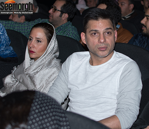 پیمان معادی به همراه همسرش