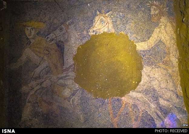 کشف موزائیک خیره‌کننده در یونان + عکس