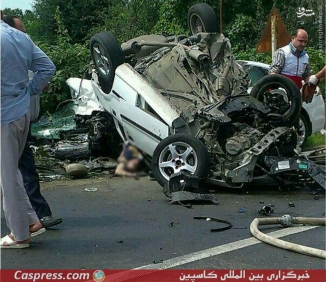 عکس دلخراش از تصادفی وحشتناک در فومن/ عکس