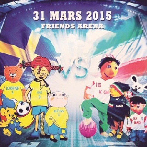 کلاه قرمزی نماد دیدار ایران – سوئد/عکس