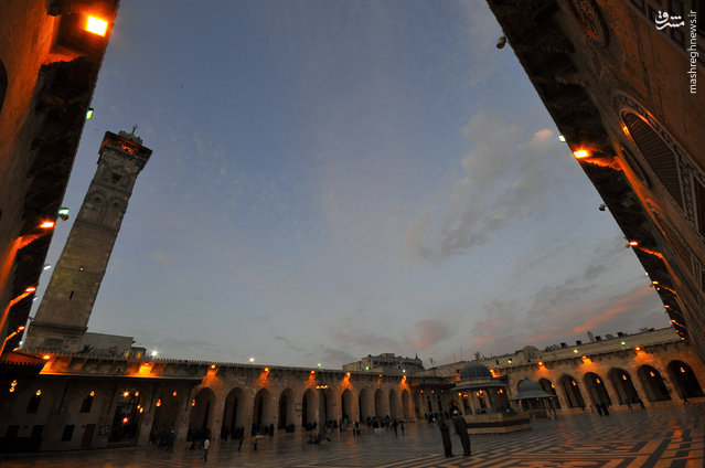 عکس/ مسجد اموی حلب، قبل و بعد از جنگ