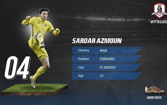 3 ایرانی در جمع 11 ستاره برتر فوتبال آسیا/ سردار چهارمین بازیکن قاره