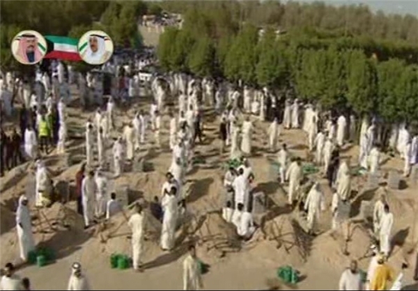 تشییع قربانیان انفجار مسجد کویت (عکس)