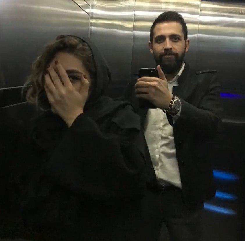 خلاقیت آقای بازیگر معروف در نشان ندادن چهره همسرش/عکس