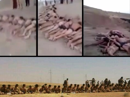 «داعش» 250 سرباز را در سوریه اعدام و روی هم تلنبار کرد /تصاویر (18+)
