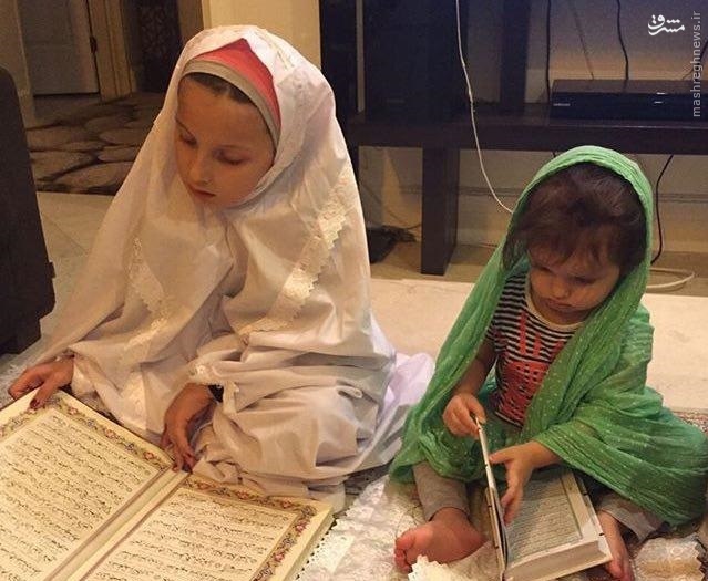 دختران محسن بنگر در شب های قدر/عکس