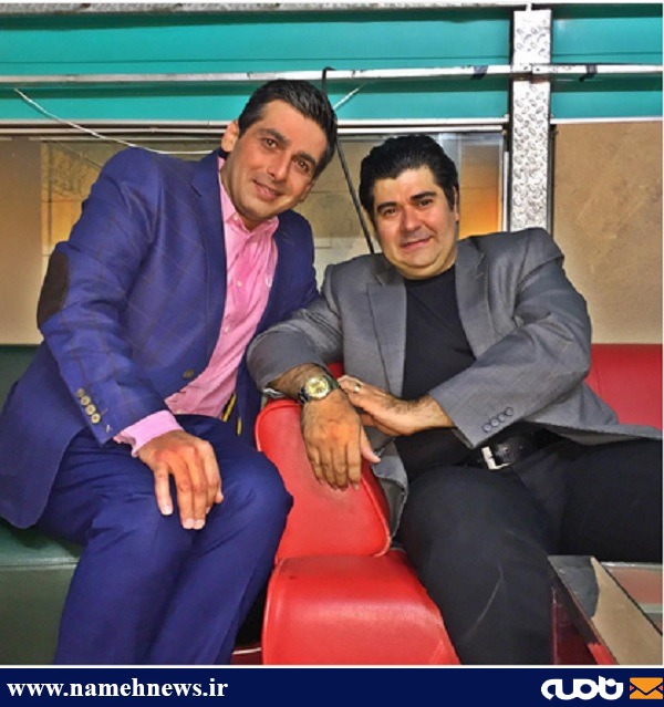 سالار عقیلی در کنار آقای بازیگر/ عکس