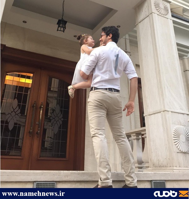 شاهرخ استخری به همراه دخترش/عکس