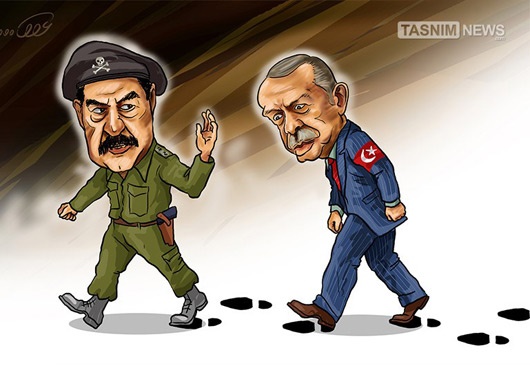 کاریکاتور/ شباهت اردوغان و صدام!