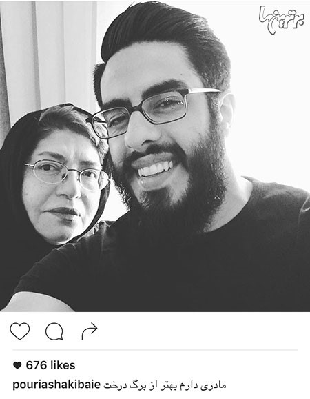 عکس: سلفی همسر و پسر خسرو شکیبایی