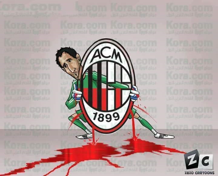 دیگو لوپز تنها ناجی میلان/کاریکاتور