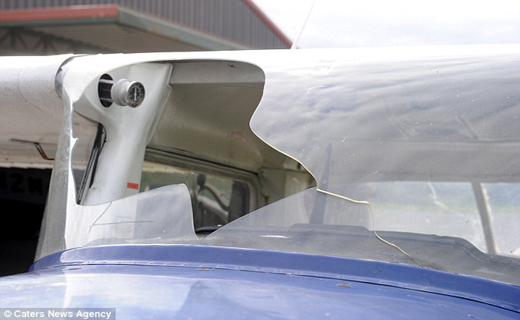 هواپیمایی که در آسمان تصادف می کند (+عکس)